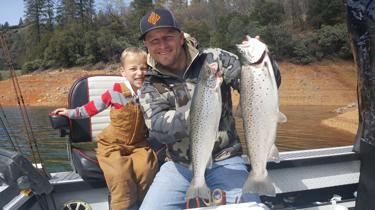 Father and son fishing day
