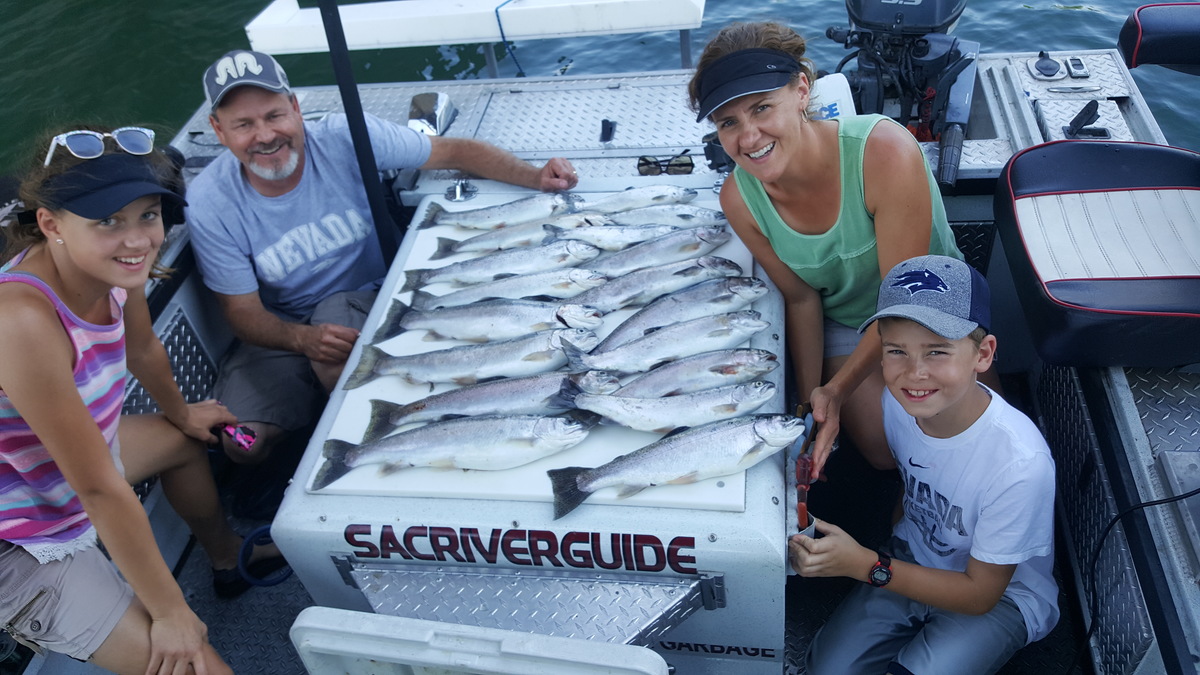Nevada family with some great Shasta lake fish