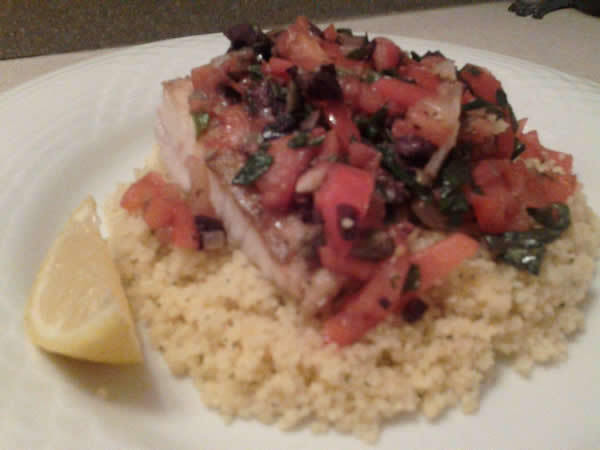Captain Pelican Phil's Killer Greek Style Seared Fish With Couscous